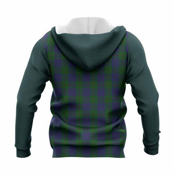 Barclay Tartan Accent Knitted Hoodie with Family Crest