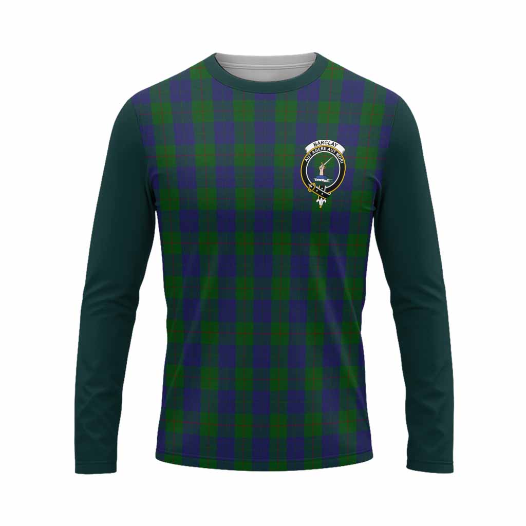Barclay Tartan Accent Long Sleeve T-Shirt with Family Crest