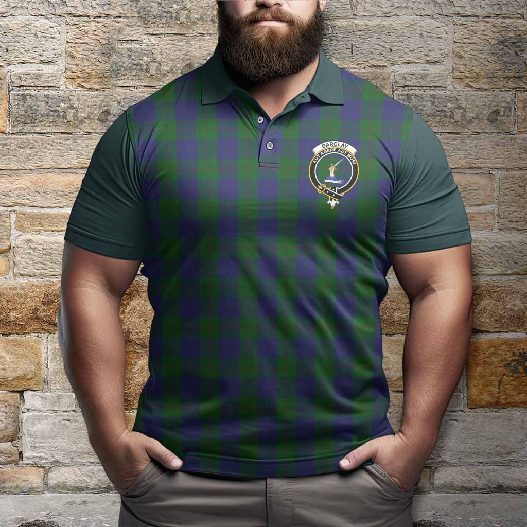 Barclay Tartan Accent Polo Shirt with Family Crest