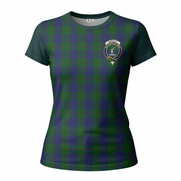 Barclay Tartan Accent Women T shirt with Family Crest