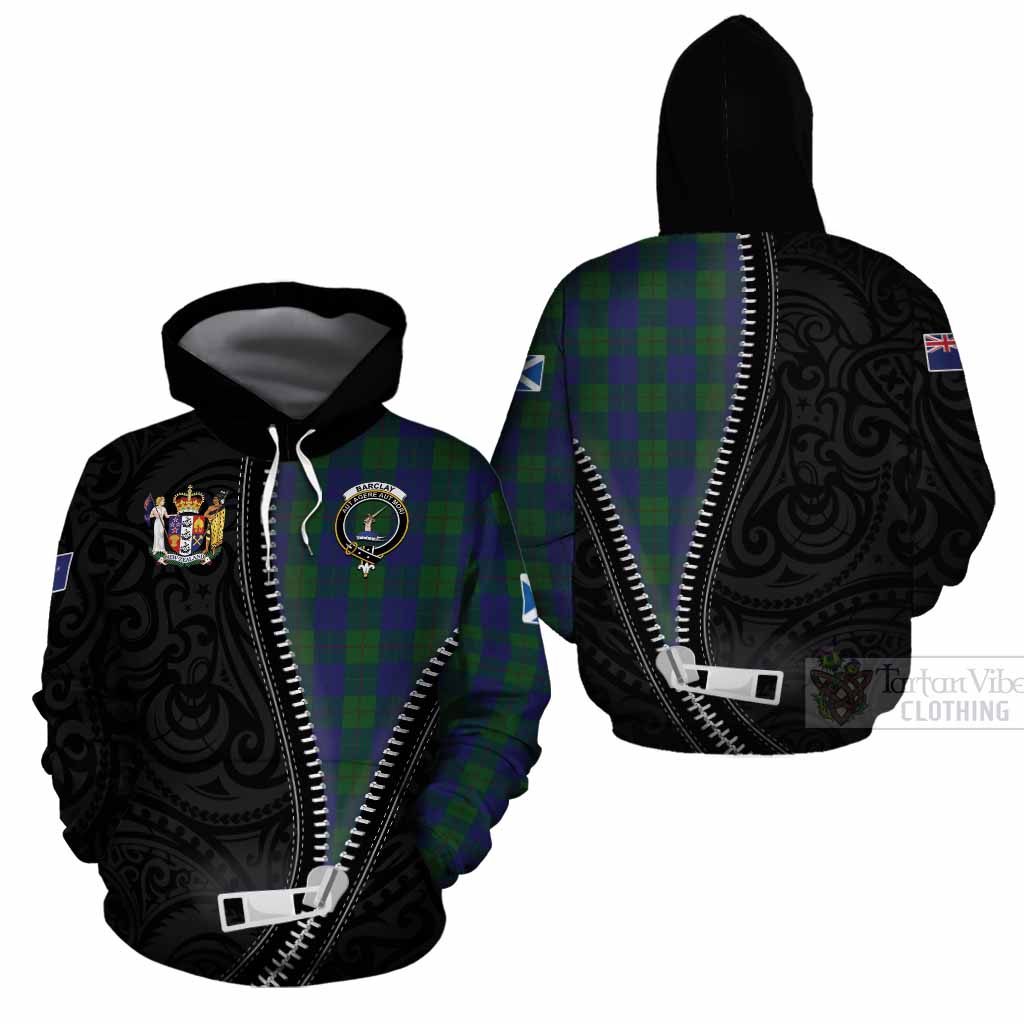 Barclay Tartan Cotton Hoodie New Zealand Pattern Unique Zipper Stylized
