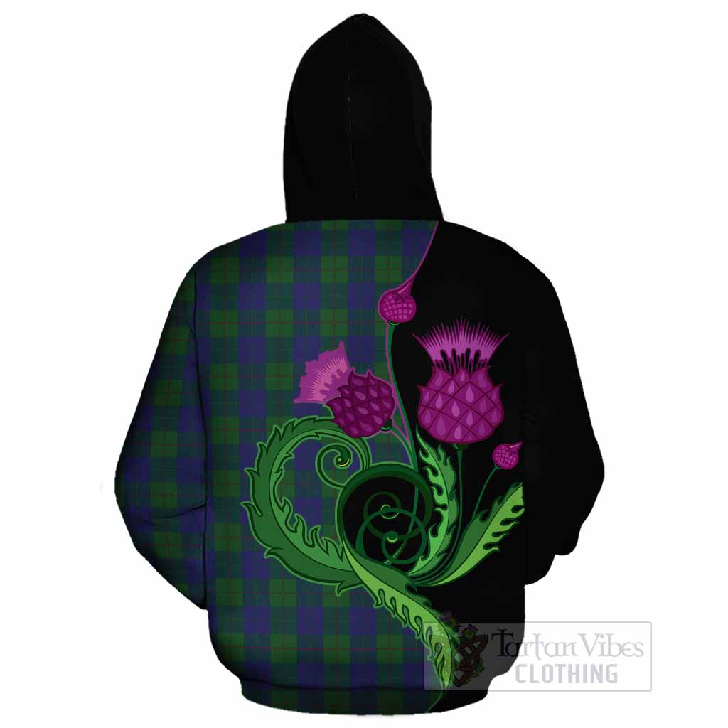 Barclay Tartan Cotton Hoodie Traditional Scottish Thistle