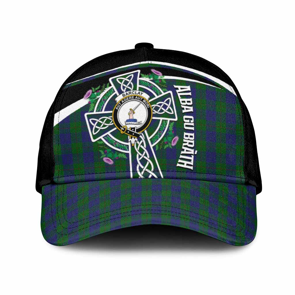 Barclay Tartan Crest Classic Cap Scottish Thistle Celtic Cross Alba Gu Brath