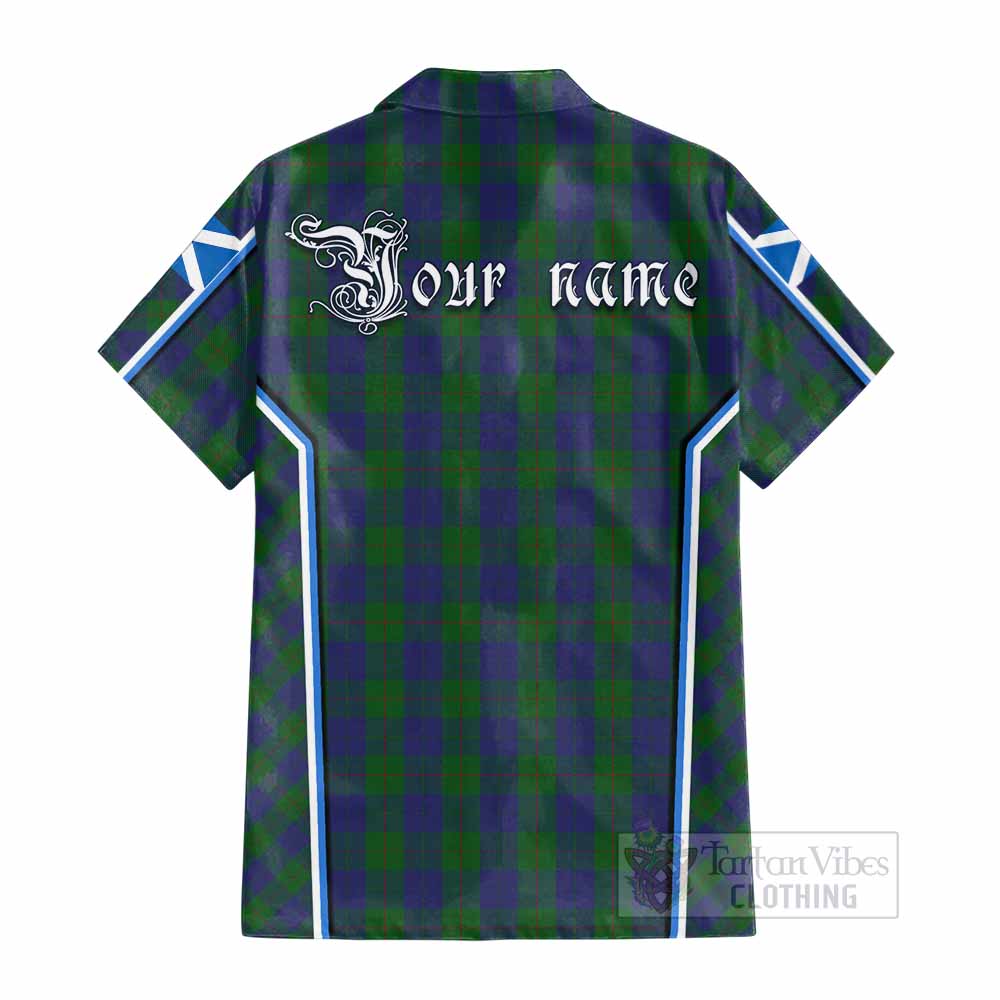 Barclay Tartan Crest Cotton Hawaiian Shirt Scotland Coat of Arm Flag Style - Tartan Vibes Clothing