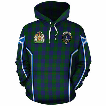 Barclay Tartan Crest Cotton Hoodie Scotland Coat of Arm Flag Style