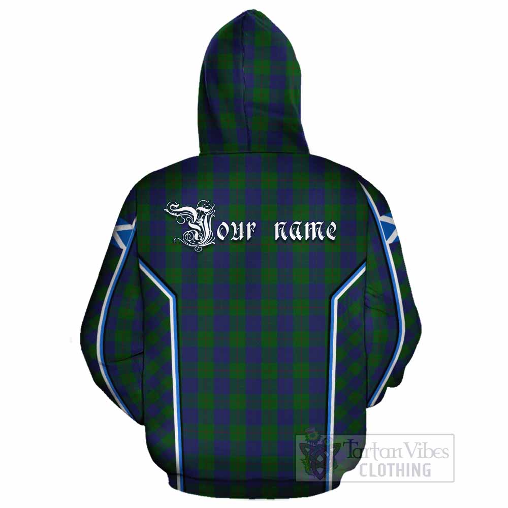 Barclay Tartan Crest Cotton Hoodie Scotland Coat of Arm Flag Style - Tartan Vibes Clothing