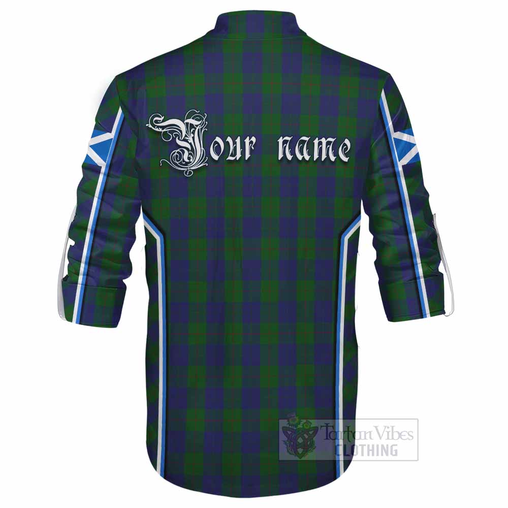 Barclay Tartan Crest Ghillie Kilt Shirt Scotland Coat of Arm Flag Style - Tartan Vibes Clothing