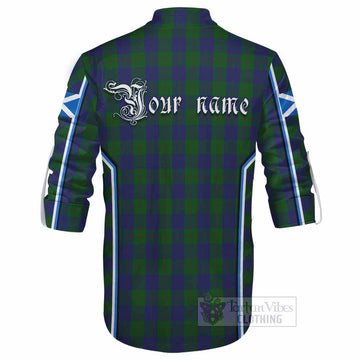Barclay Tartan Crest Ghillie Kilt Shirt Scotland Coat of Arm Flag Style