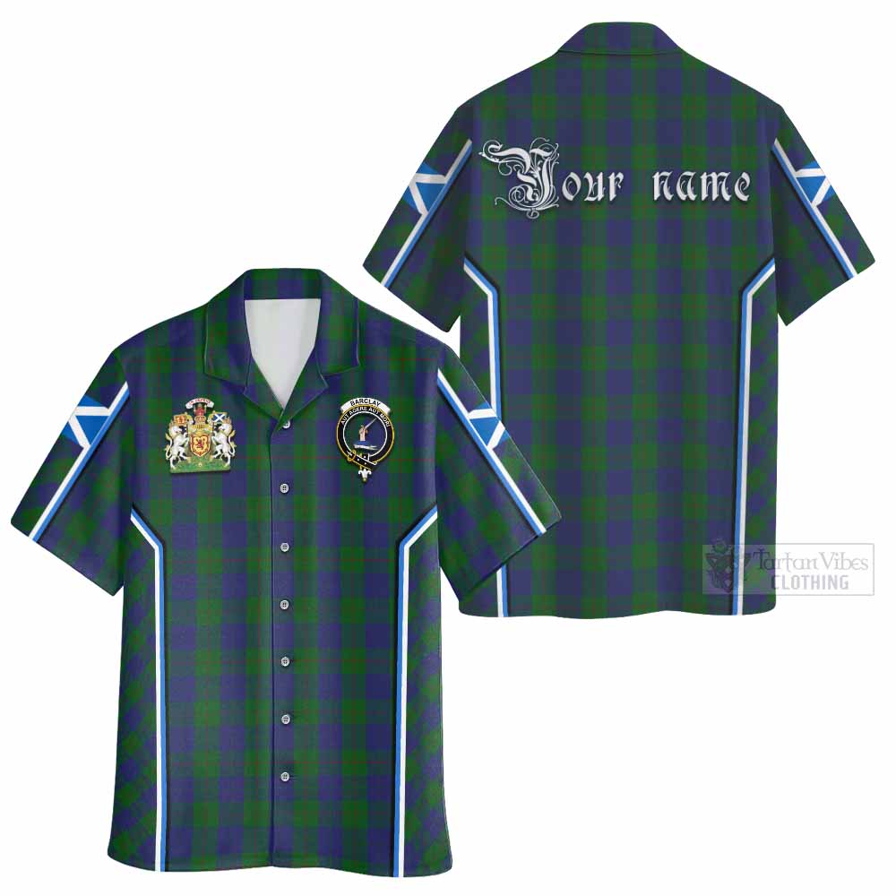 Barclay Tartan Crest Hawaiian Shirt Scotland Coat of Arm Flag Style - Tartan Vibes Clothing