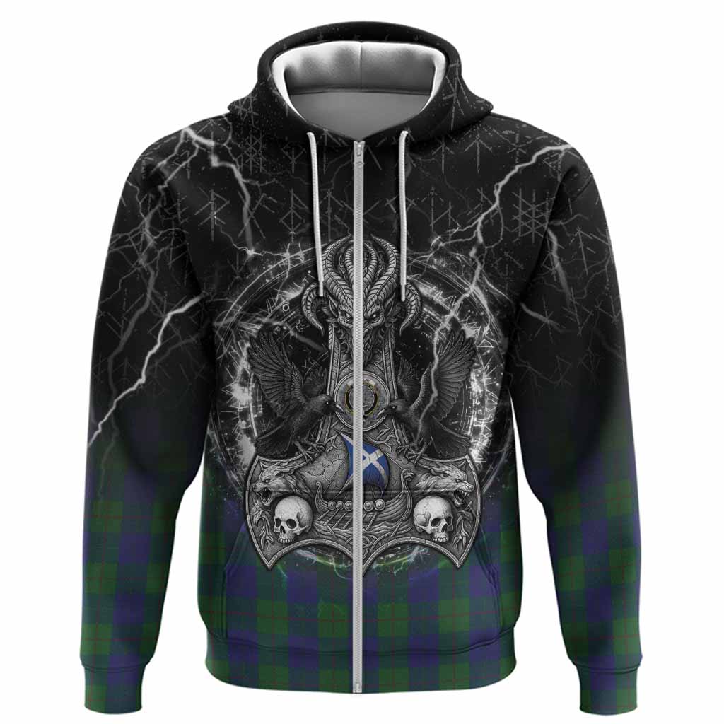 Barclay Tartan Crest Hoodie Celtic Odin's Raven Legacy