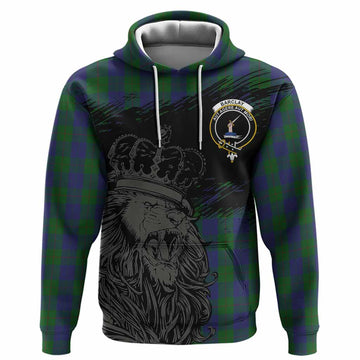 Barclay Tartan Crest Hoodie Crowned Lion Heritage Style