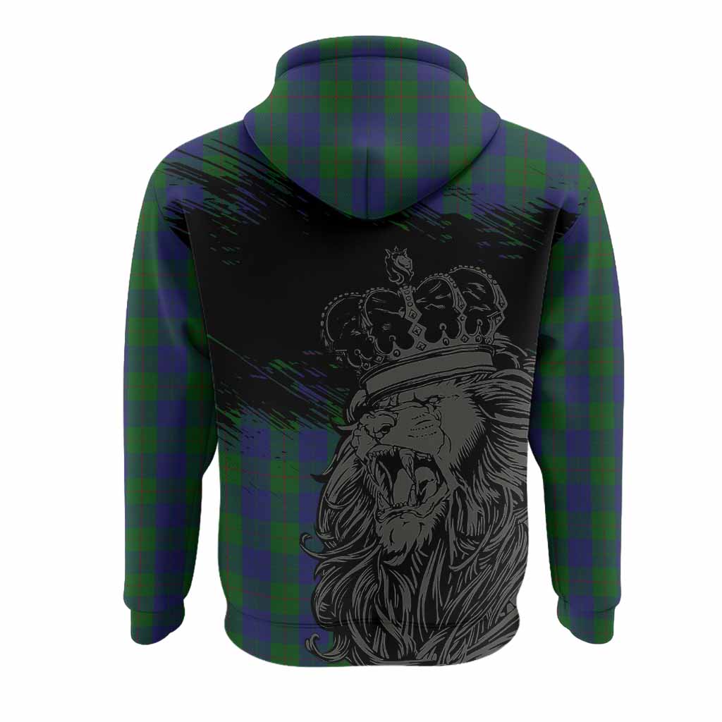 Barclay Tartan Crest Hoodie Crowned Lion Heritage Style