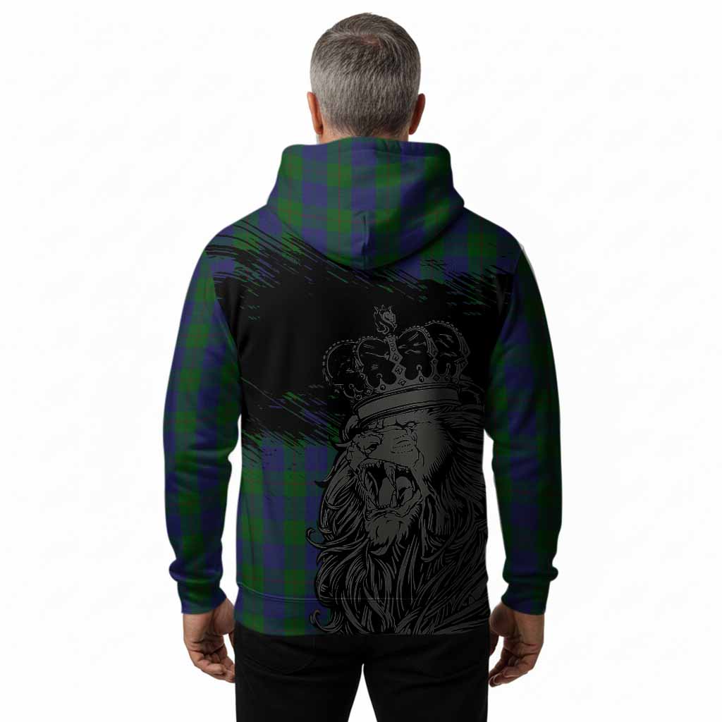 Barclay Tartan Crest Hoodie Crowned Lion Heritage Style