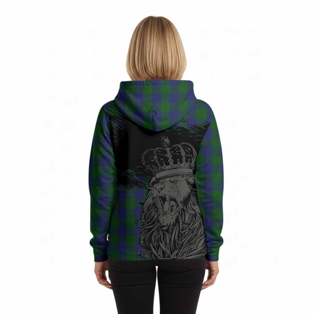 Barclay Tartan Crest Hoodie Crowned Lion Heritage Style