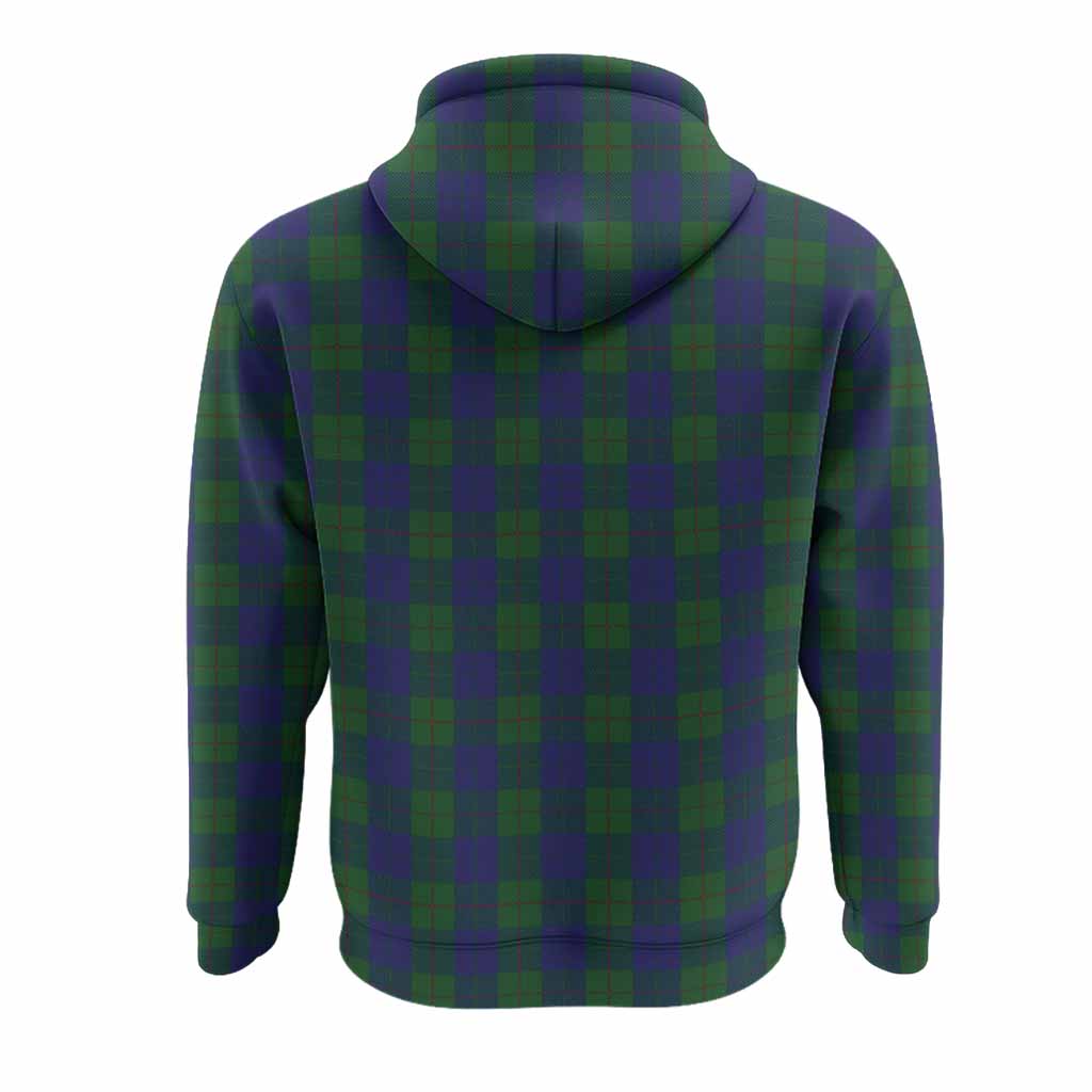 Barclay Tartan Crest Hoodie Ferocious Lion Style