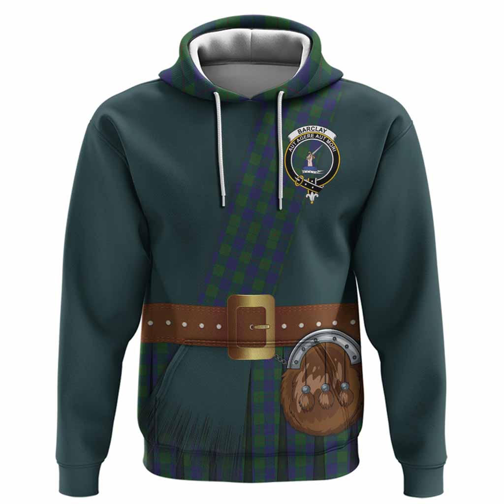 Barclay Tartan Crest Hoodie Kilt Costume Style