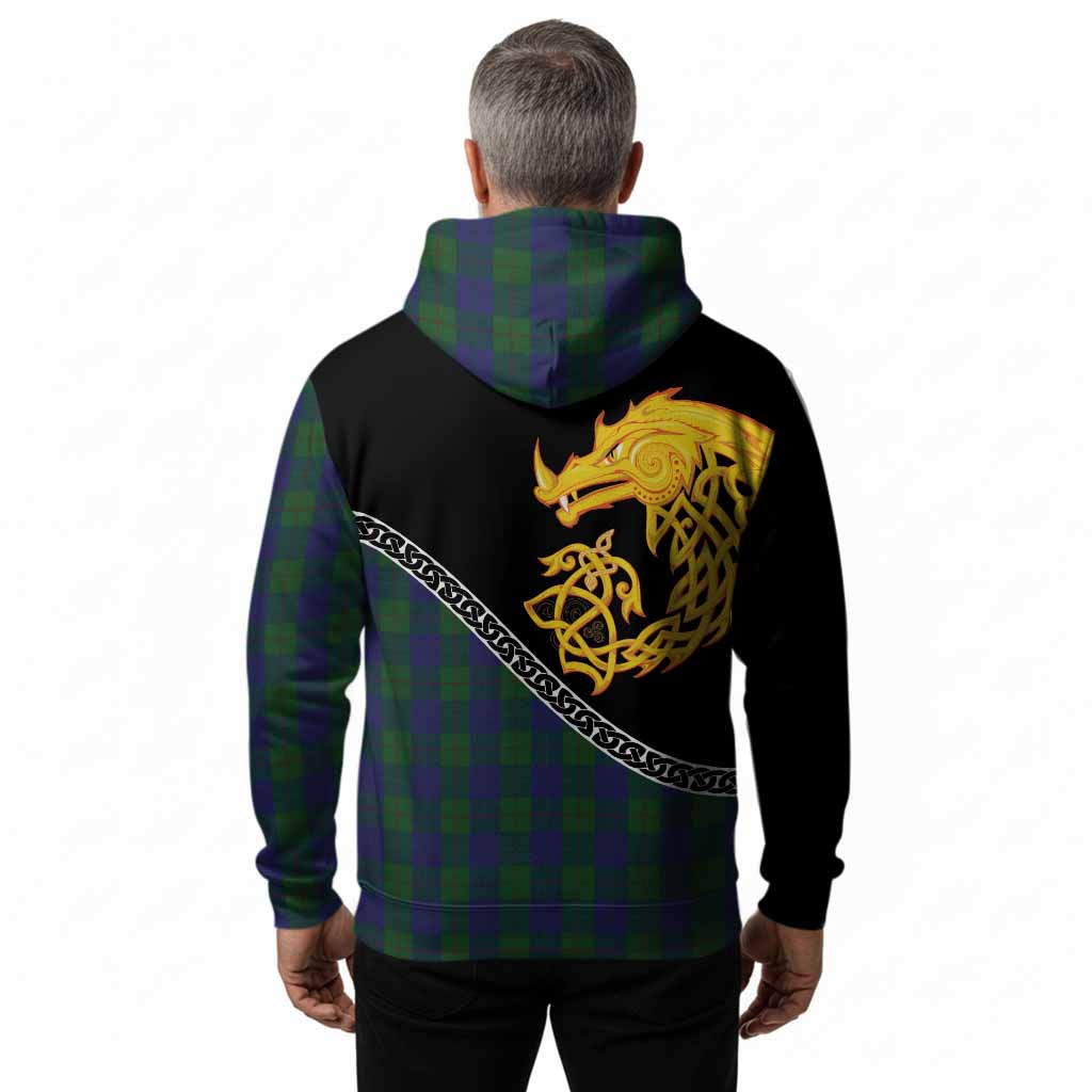 Barclay Tartan Crest Hoodie Legendary Dragon Knot Half Style