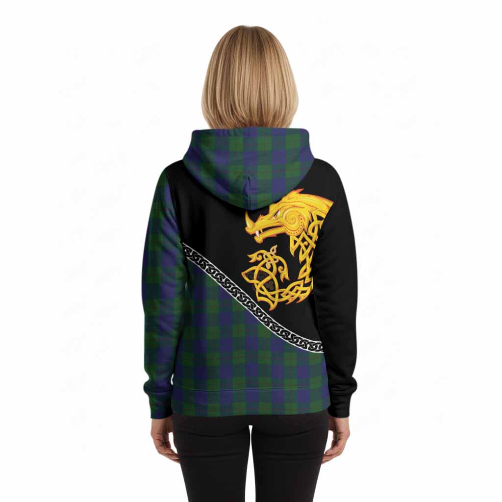 Barclay Tartan Crest Hoodie Legendary Dragon Knot Half Style