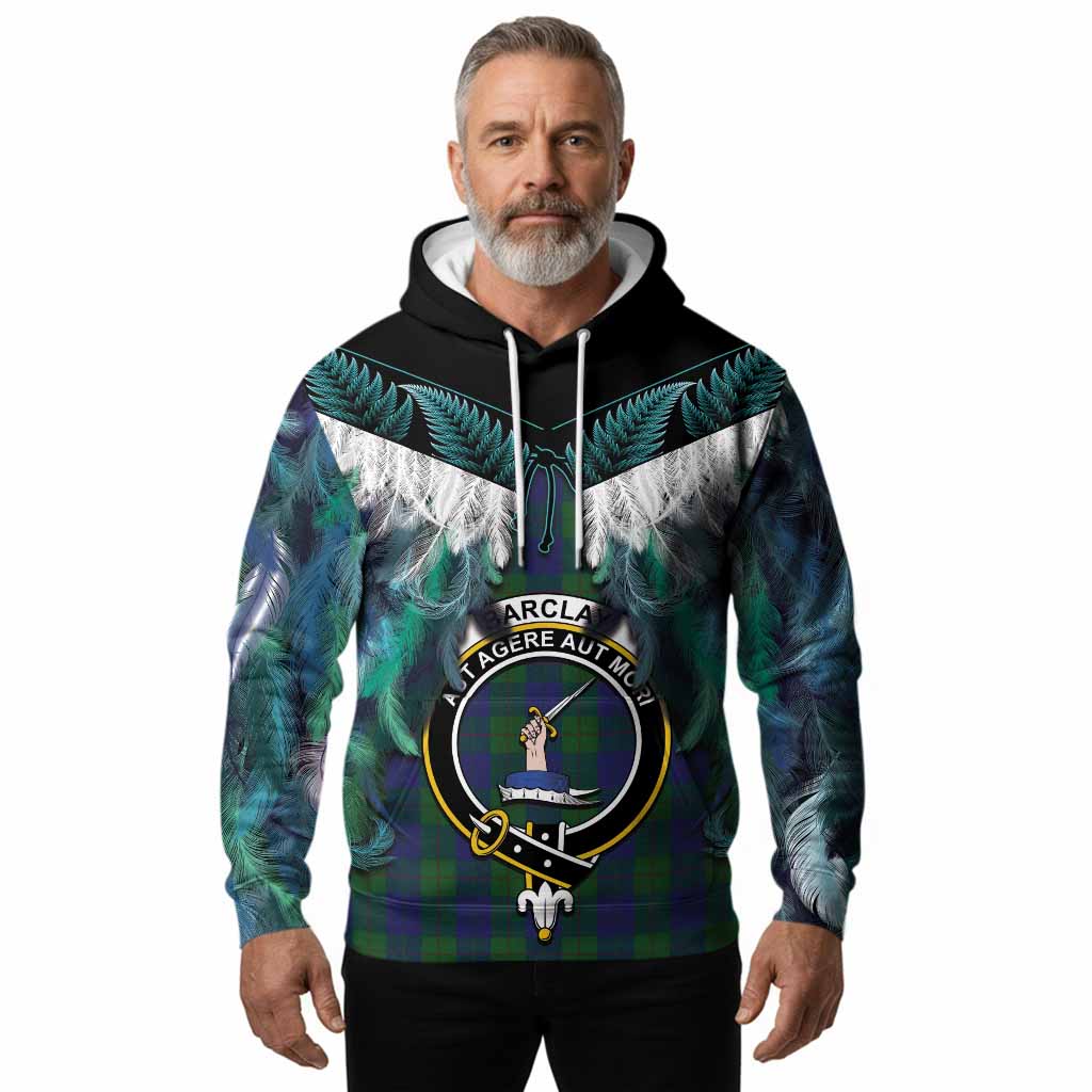 Barclay Tartan Crest Hoodie New Zealand Maori Korowai Cloak