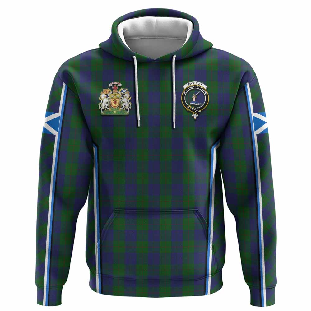 Barclay Tartan Crest Hoodie Scotland Coat of Arm Flag Style - Tartan Vibes Clothing