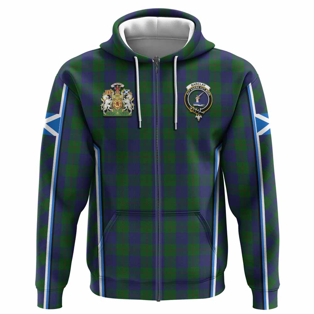 Barclay Tartan Crest Hoodie Scotland Coat of Arm Flag Style - Tartan Vibes Clothing