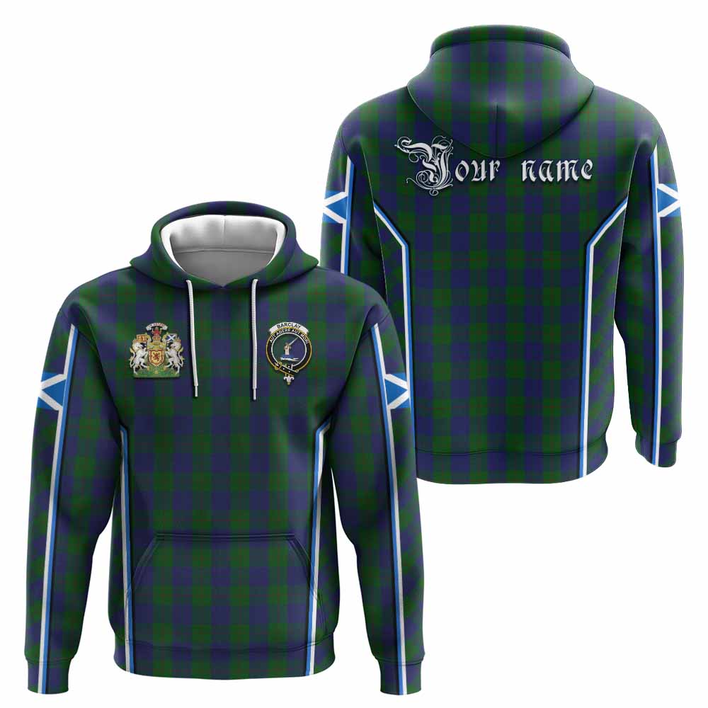 Barclay Tartan Crest Hoodie Scotland Coat of Arm Flag Style - Tartan Vibes Clothing
