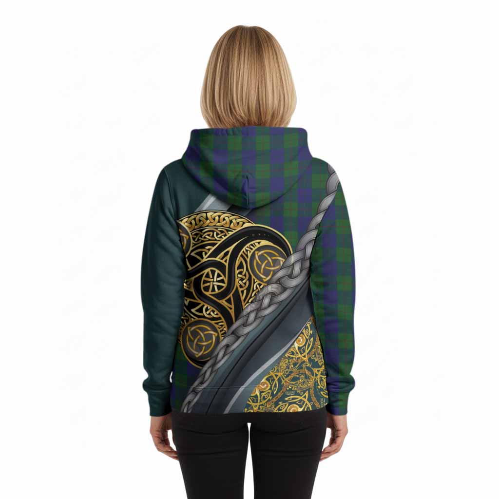 Barclay Tartan Crest Hoodie Scottish Triskele Celtic