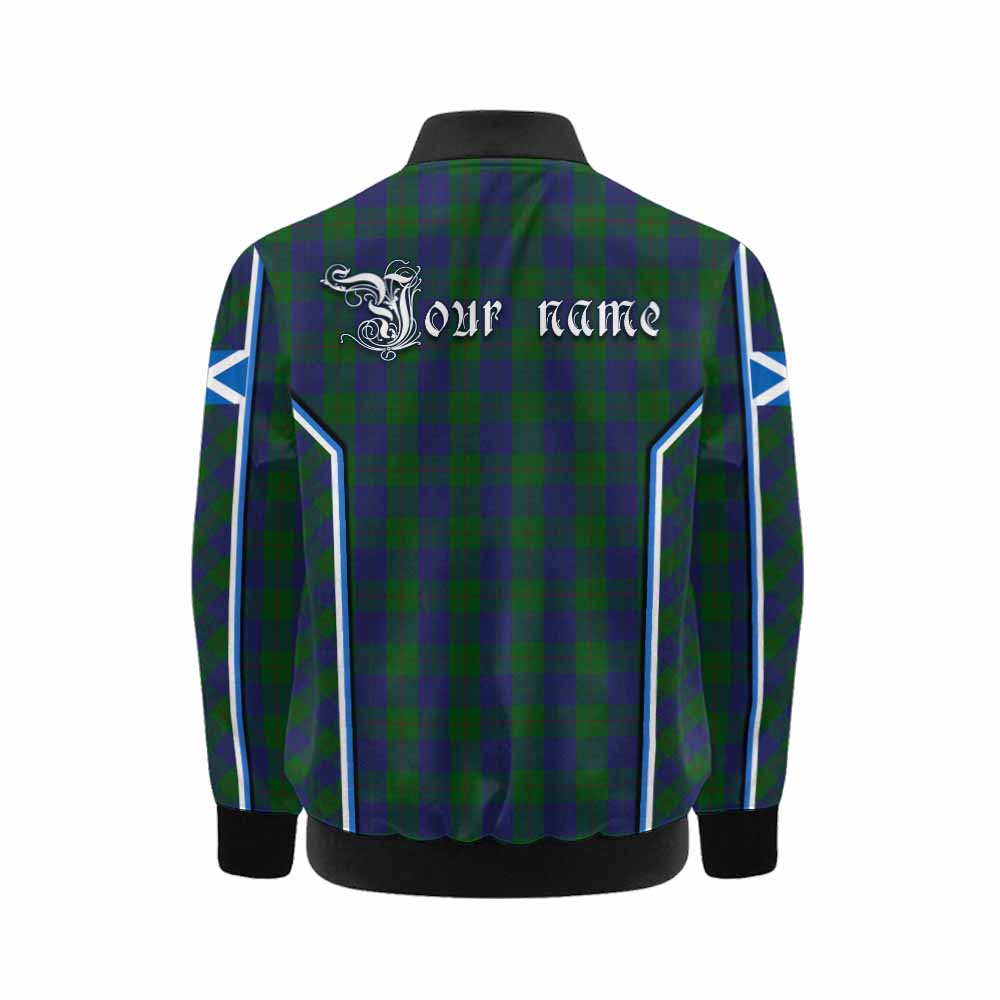 Barclay Tartan Crest Kid Bomber Jacket Scotland Coat of Arm Flag Style - Tartan Vibes Clothing