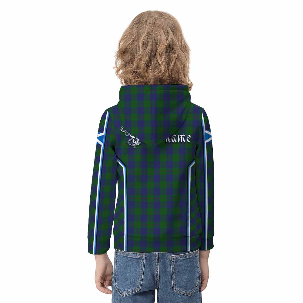 Barclay Tartan Crest Kid Hoodie Scotland Coat of Arm Flag Style - Tartan Vibes Clothing
