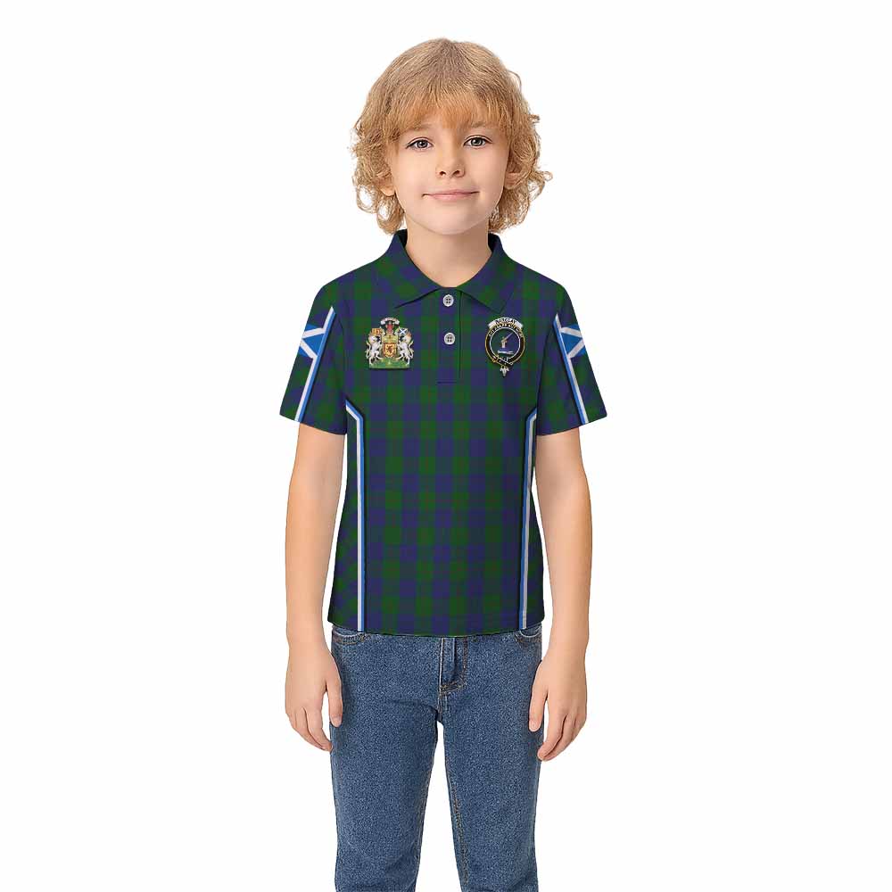 Barclay Tartan Crest Kid Polo Shirt Scotland Coat of Arm Flag Style - Tartan Vibes Clothing