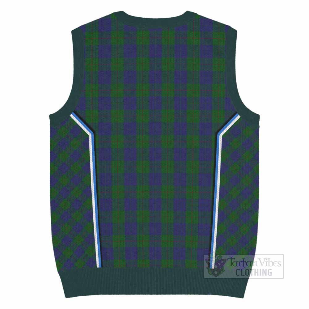 Barclay Tartan Crest Knitted V-Neck Vest Scotland Coat of Arm Flag Style - Tartan Vibes Clothing