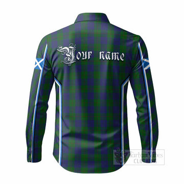 Barclay Tartan Crest Long Sleeve Button Shirts Scotland Coat of Arm Flag Style