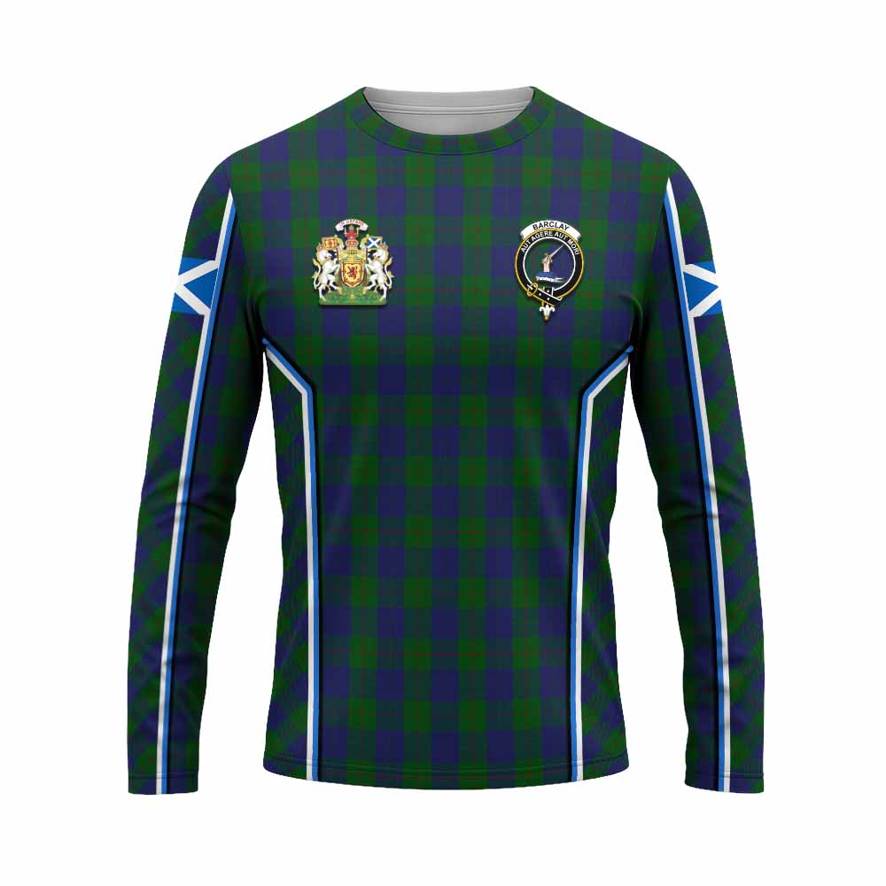 Barclay Tartan Crest Long Sleeve T-Shirt Scotland Coat of Arm Flag Style - Tartan Vibes Clothing