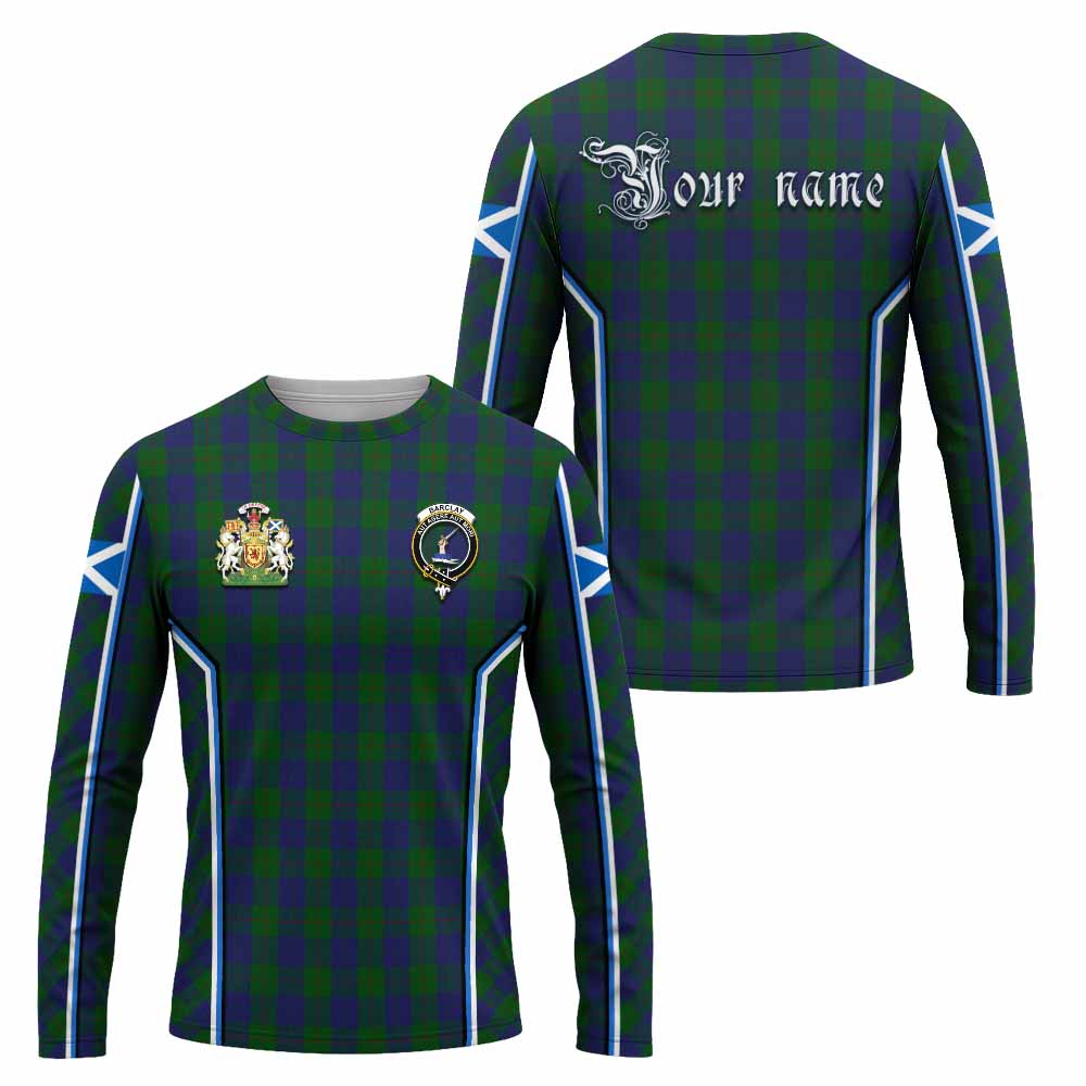 Barclay Tartan Crest Long Sleeve T-Shirt Scotland Coat of Arm Flag Style - Tartan Vibes Clothing