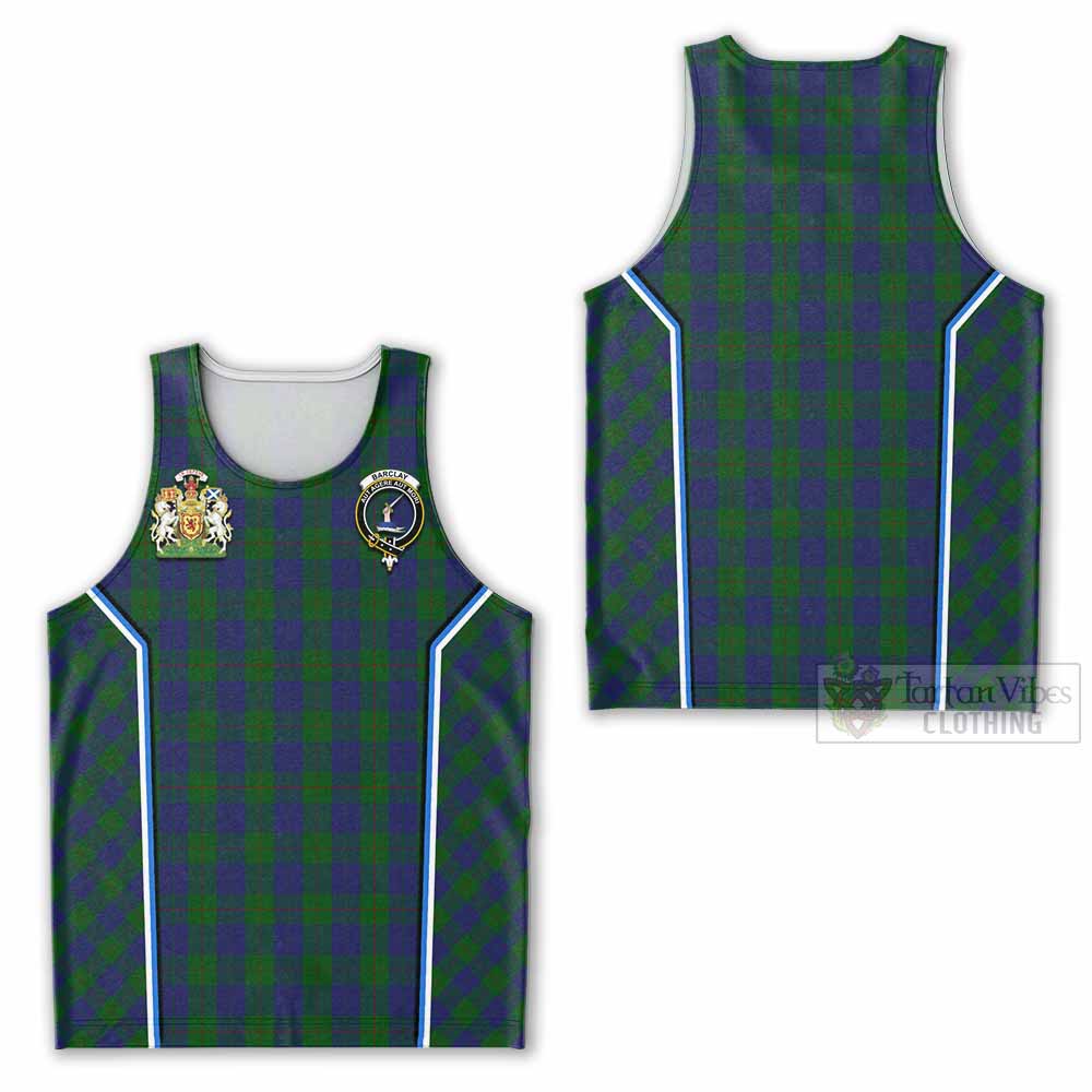 Barclay Tartan Crest Men Tank Top Scotland Coat of Arm Flag Style - Tartan Vibes Clothing