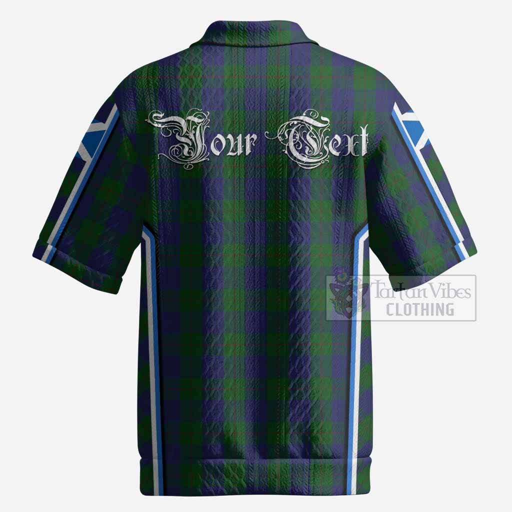Barclay Tartan Crest Men’s Polo Sweater Top Scotland Coat of Arm Flag Style