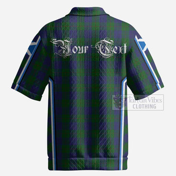 Barclay Tartan Crest Men’s Polo Sweater Top Scotland Coat of Arm Flag Style