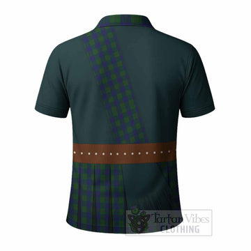 Barclay Tartan Crest Polo Shirt Kilt Costume Style