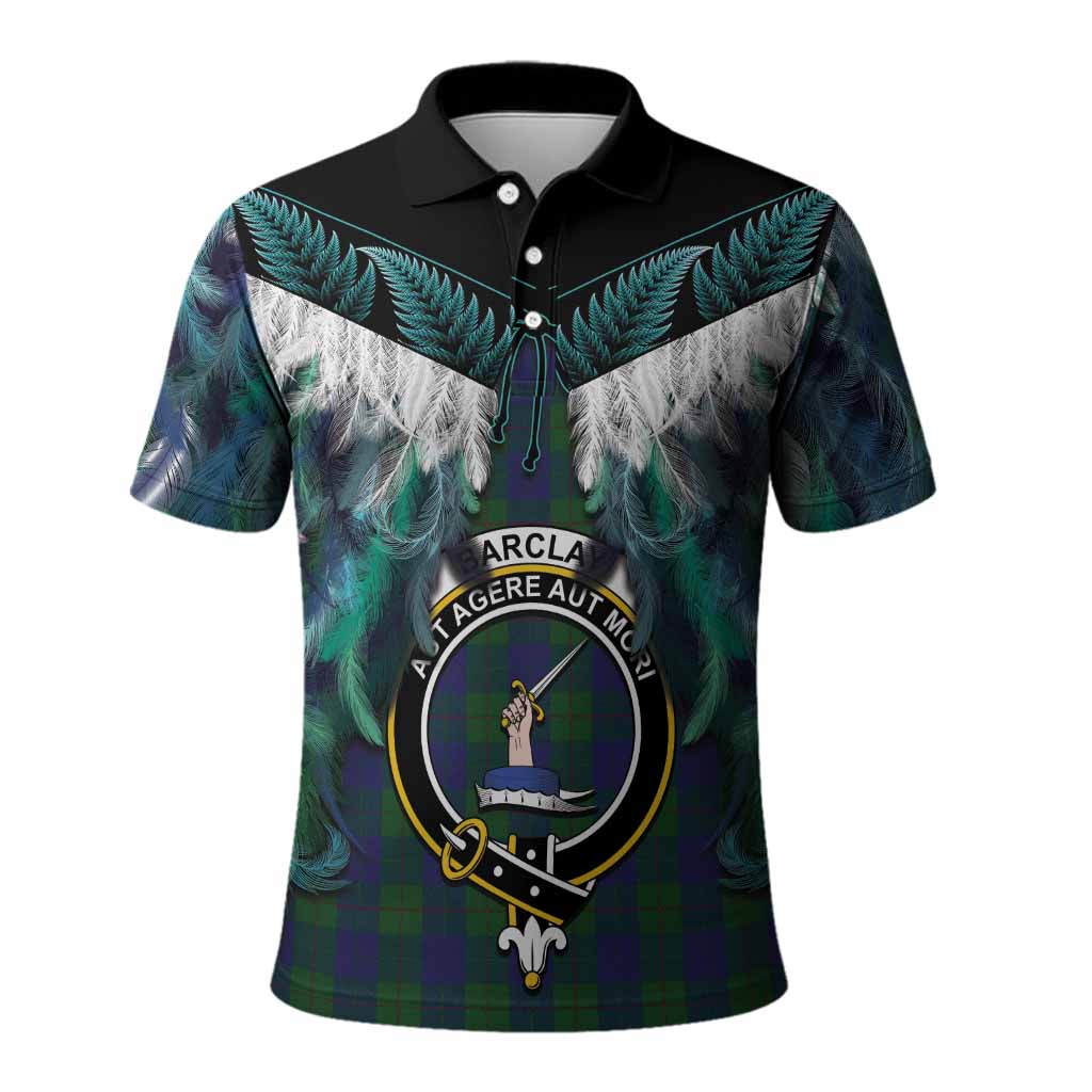 Barclay Tartan Crest Polo Shirt New Zealand Maori Korowai Cloak