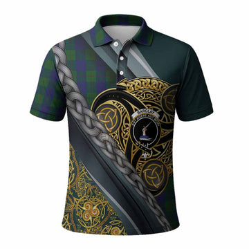 Barclay Tartan Crest Polo Shirt Scottish Triskele Celtic
