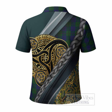 Barclay Tartan Crest Polo Shirt Scottish Triskele Celtic