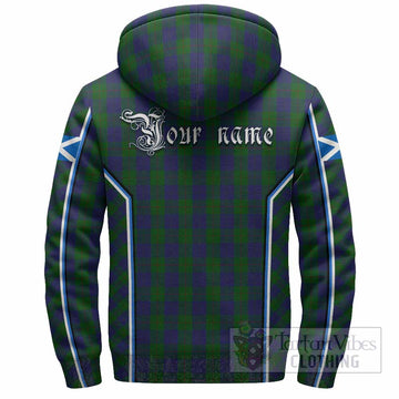 Barclay Tartan Crest Sherpa Hoodie Scotland Coat of Arm Flag Style