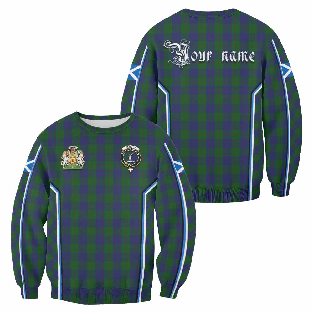 Barclay Tartan Crest Sweatshirt Scotland Coat of Arm Flag Style - Tartan Vibes Clothing