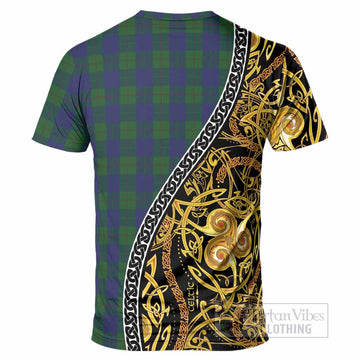 Barclay Tartan Crest T-Shirt Celtic Knot and Triple Trickle Spiral Symbols