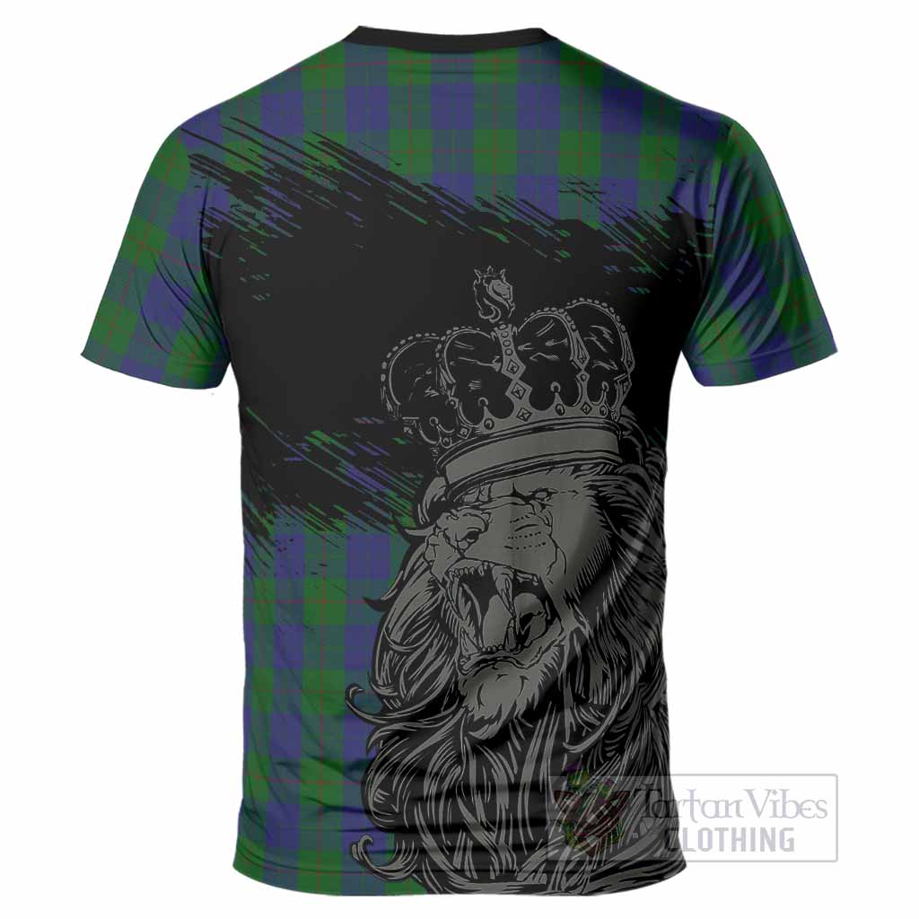Barclay Tartan Crest T-Shirt Crowned Lion Heritage Style