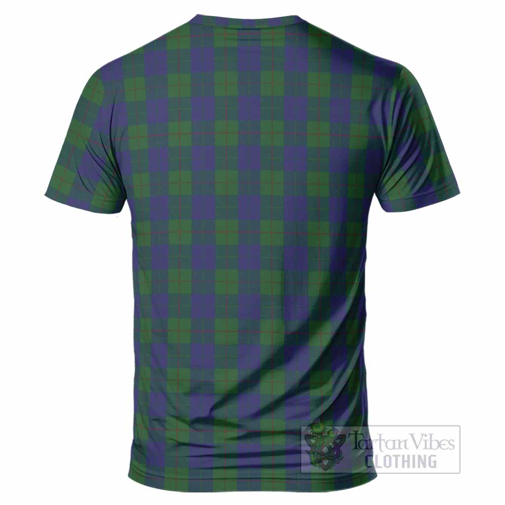 Barclay Tartan Crest T-Shirt Ferocious Lion Style