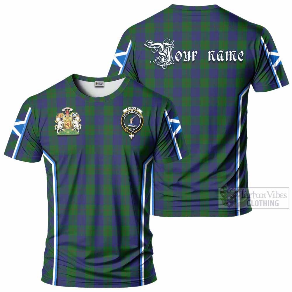 Barclay Tartan Crest T-shirt Scotland Coat of Arm Flag Style - Tartan Vibes Clothing