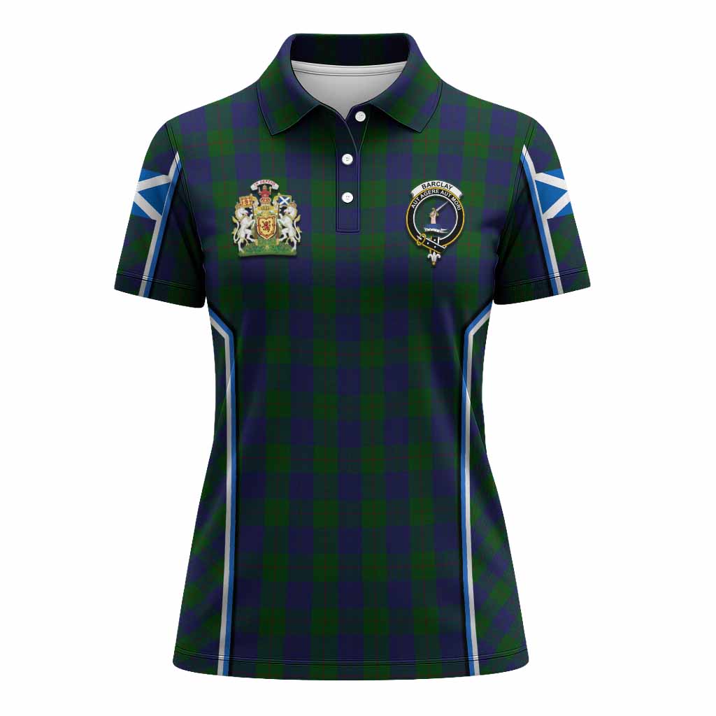 Barclay Tartan Crest Women's Polo Shirt Scotland Coat of Arm Flag Style - Tartan Vibes Clothing