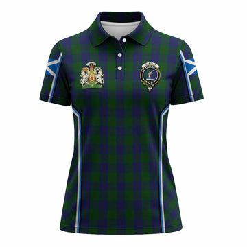 Barclay Tartan Crest Women's Polo Shirt Scotland Coat of Arm Flag Style - Tartan Vibes Clothing