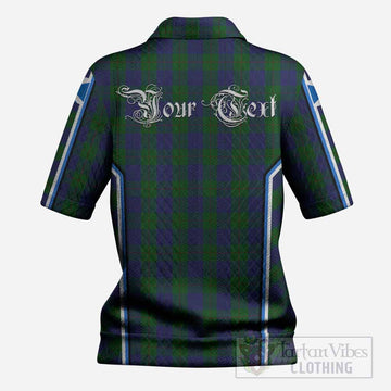 Barclay Tartan Crest Women’s Polo Sweater Top Scotland Coat of Arm Flag Style